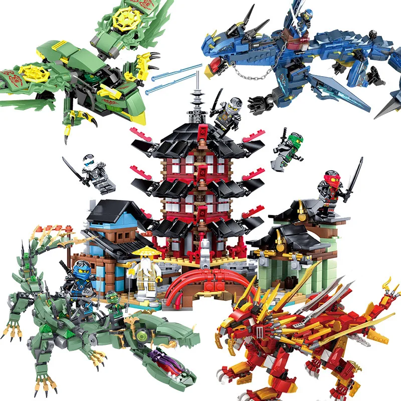 Legoings ABS строительные блоки детские развивающие Legoed Рыцари дракона