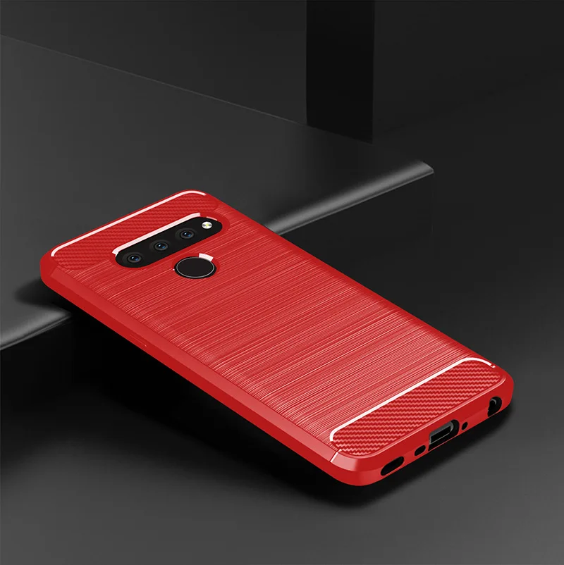 For LG K50S V50 ThinQ case Free shipping. Military drop metal brushed TPU soft cover for fundas |