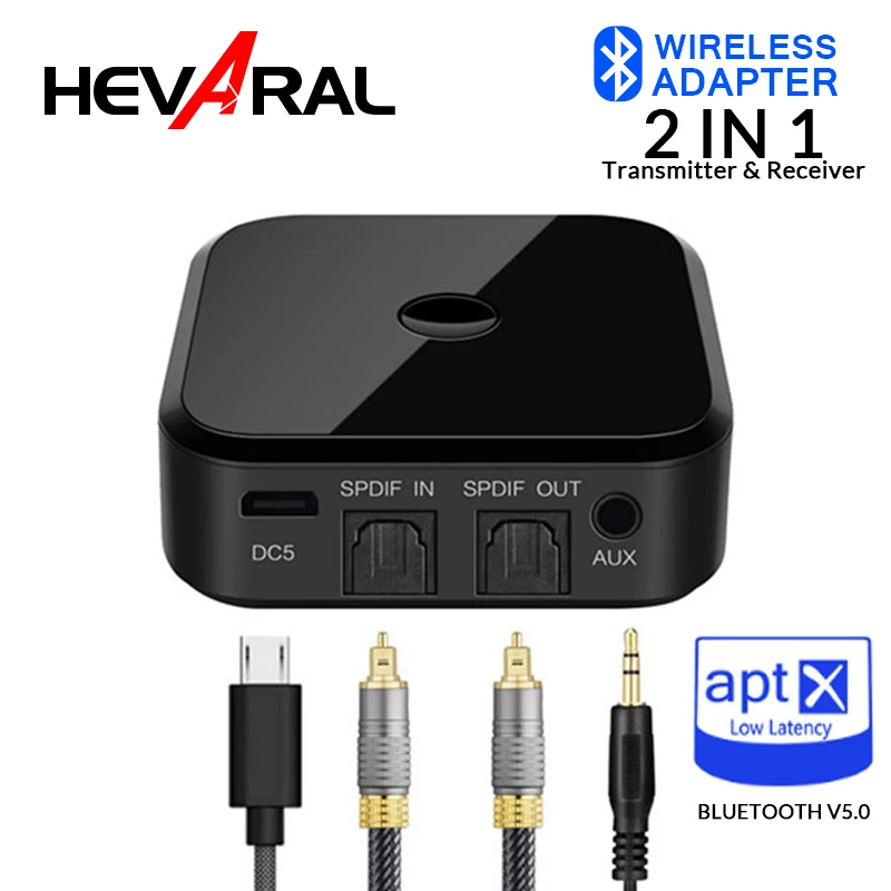 HEVARAL APTX 2 в 1 приемник передатчик Bluetooth 5 0 беспроводной адаптер HD аудио с разъемом 3