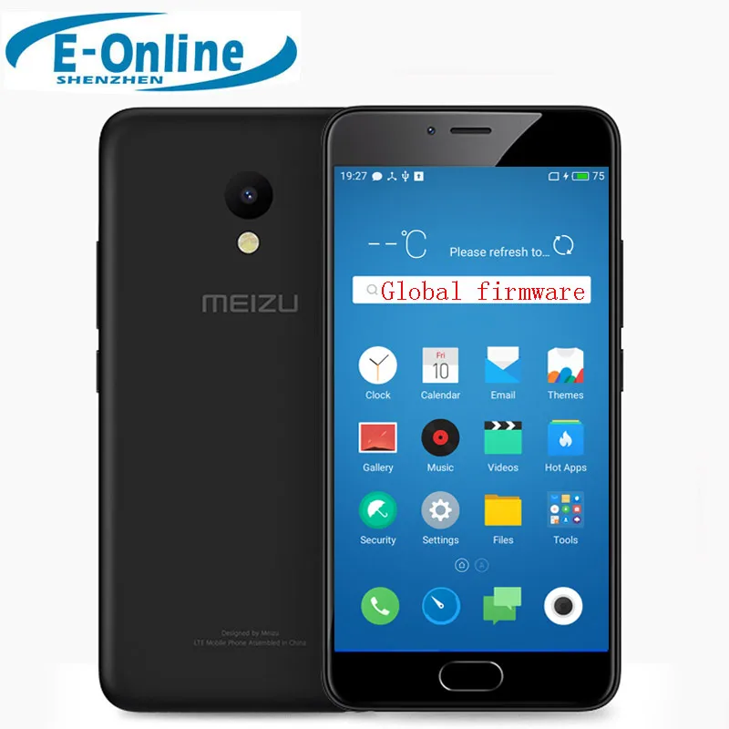Оригинал Meizu M5 4 г LTE сотовый телефон 2.5D Стекло MT6750 Octa core 5.2 "2 ГБ Оперативная