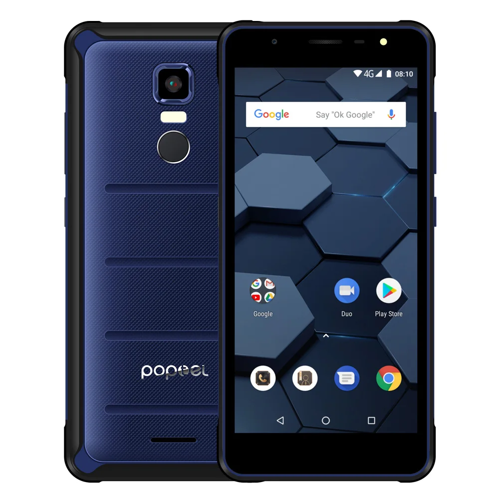 POPTEL P10 4 ГБ 64 IP68 водонепроницаемый мобильный телефон 5 дюймов MT6763 четыре ядра 13 МП