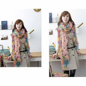 1 предмет модный красивый летний шарф цветущие растения защита от солнца пляжная