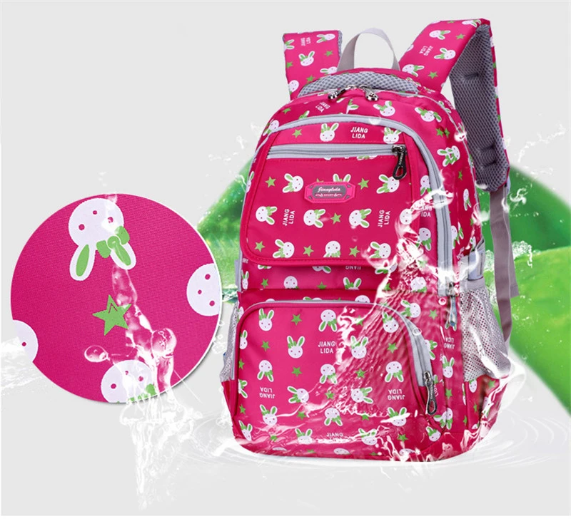 

Children School bags Backpacks Cartoon rabbit high quality Backpack Boys Girls Casual Waterproof travel Rucksack Mochila Escolar