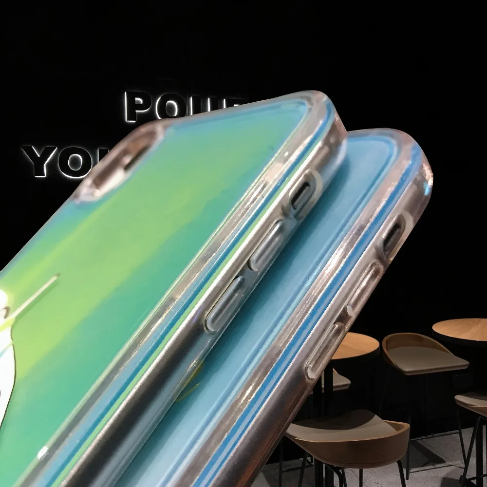 Популярный цветной светящийся чехол для iPhone X XR XS MAX 6 S 7 Plus 8 Suprem Sports украшенные