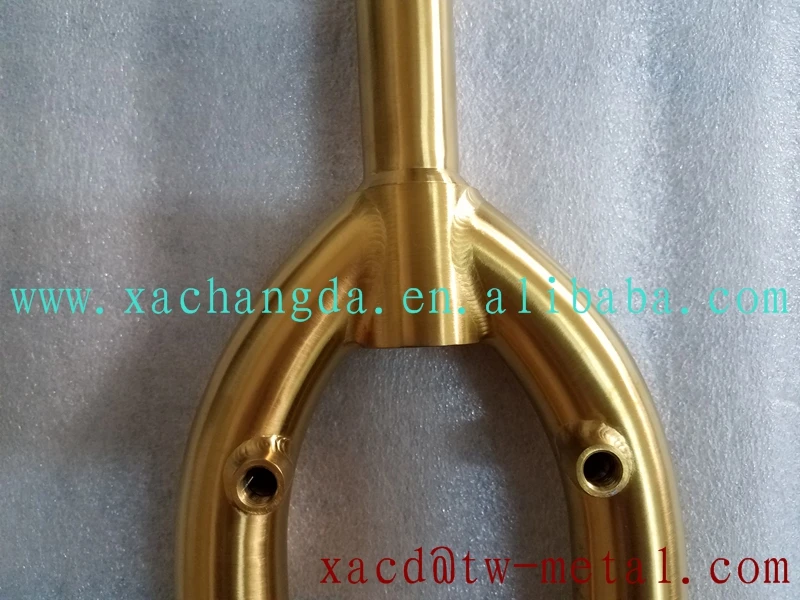 Велосипедная вилка BMX из анодированного титана золотистая титановая bmx цветная