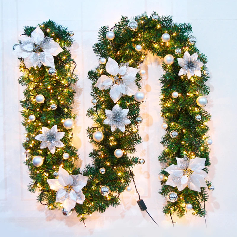 JAROWN 2.7m Artificial Flower Vine Christmas Decor Rattan Home Door Hanging Props Mall Storefront Event Gifts | Дом и сад