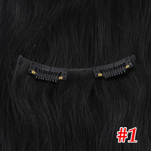 Rechoo объемная волна машина сделано Remy# 1B Цвет человеческие натуральные волосы на клипсах для наращивания волос 100 г 120 18 дюймов, 22 дюйма, Комплект на всю голову - Цвет: #1
