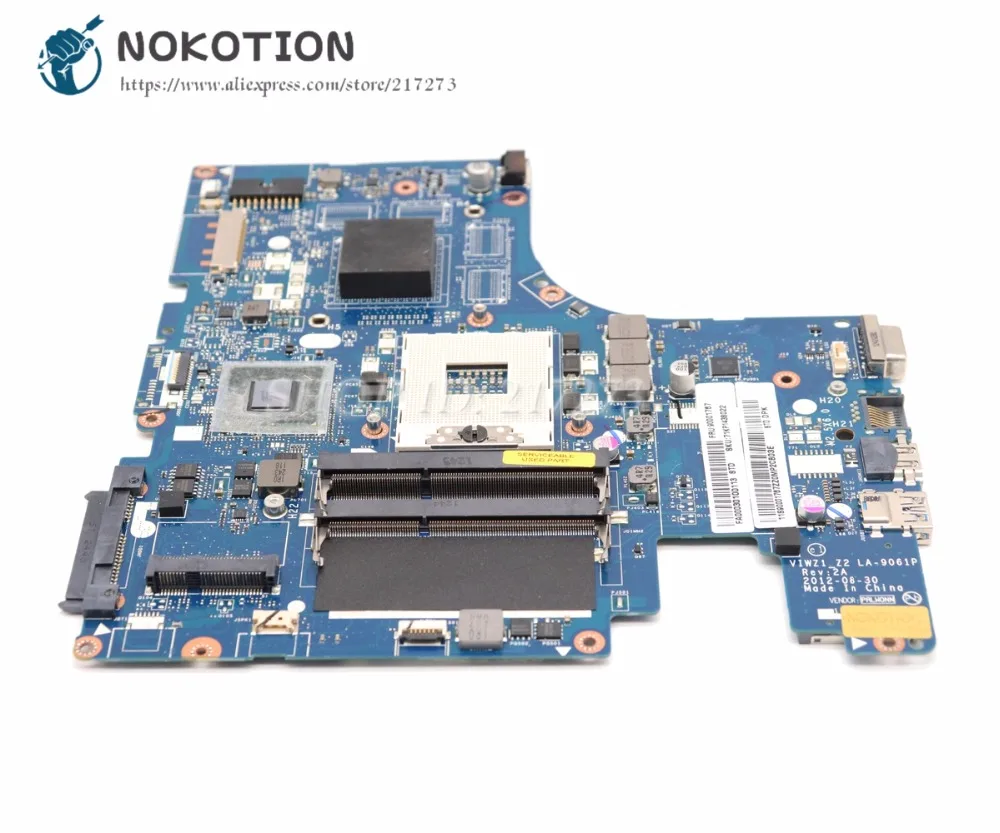 Материнская плата NOKOTION для ноутбука Lenovo Ideapad Z500 материнская VIWZ1 Z2 LA 9061P HM76 DDR3