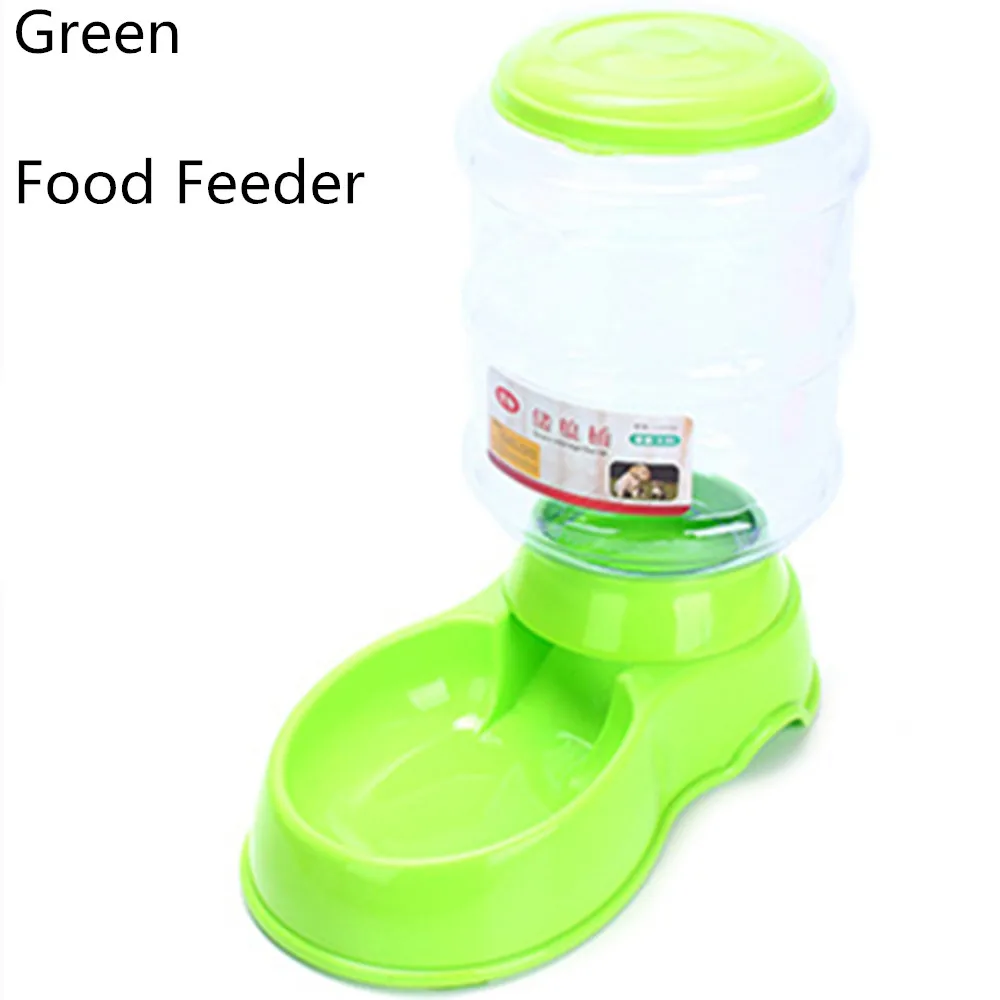 green Food Feeder KEMISIDI подачи домашних животных собака автоматическая Еда подачи воды ПЭТ-миски для воды для собаки кошки собаки Пьющий Автоматическая Еда чаша 3.5L товары для животных - Цвет: green Food Feeder