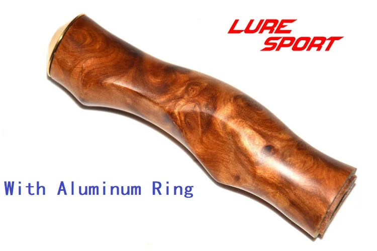 LureSport деревянная ручка из капа 105 мм с ступенчатым алюминиевым кольцом рукоятка в форме стержня строительный компонент ремонтный полюс DIY аксессуар