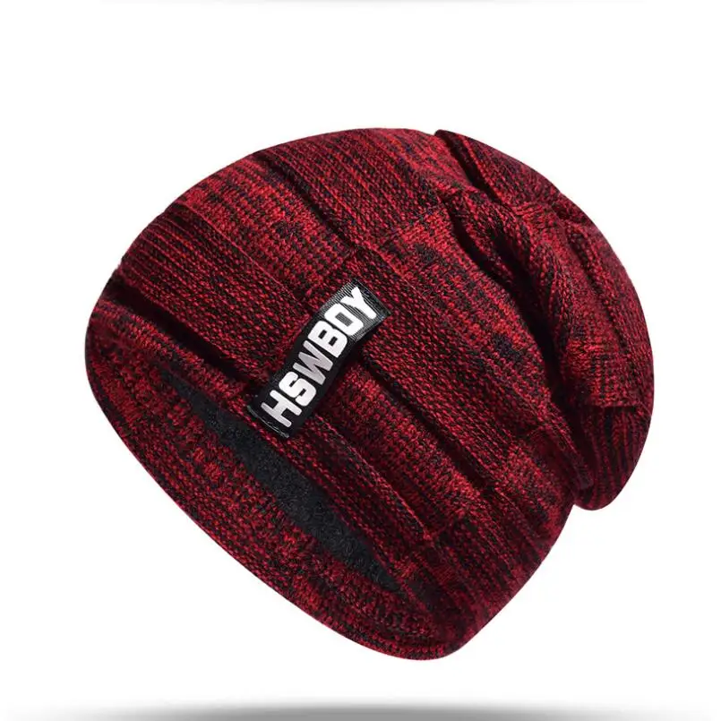 Женская и мужская вязаная шапка 2018 осенне зимняя теплая бини Skullies Повседневная