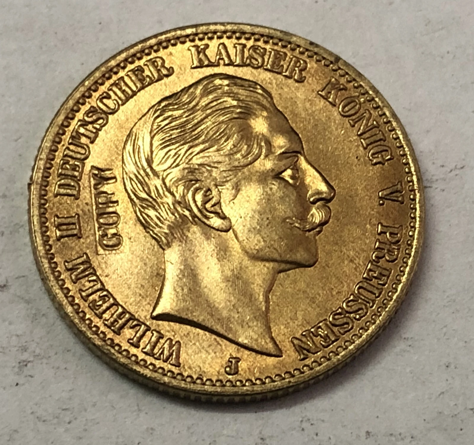 1912 Королевство Пруссия(немецкие Штаты) 20 Mark-Wilhelm II