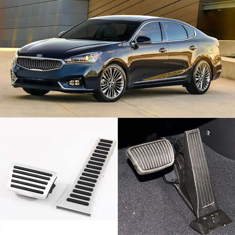 2 шт. алюминиевый нескользящий чехол для педали газа тормоза Kia Cadenza 2013-2016 AT |