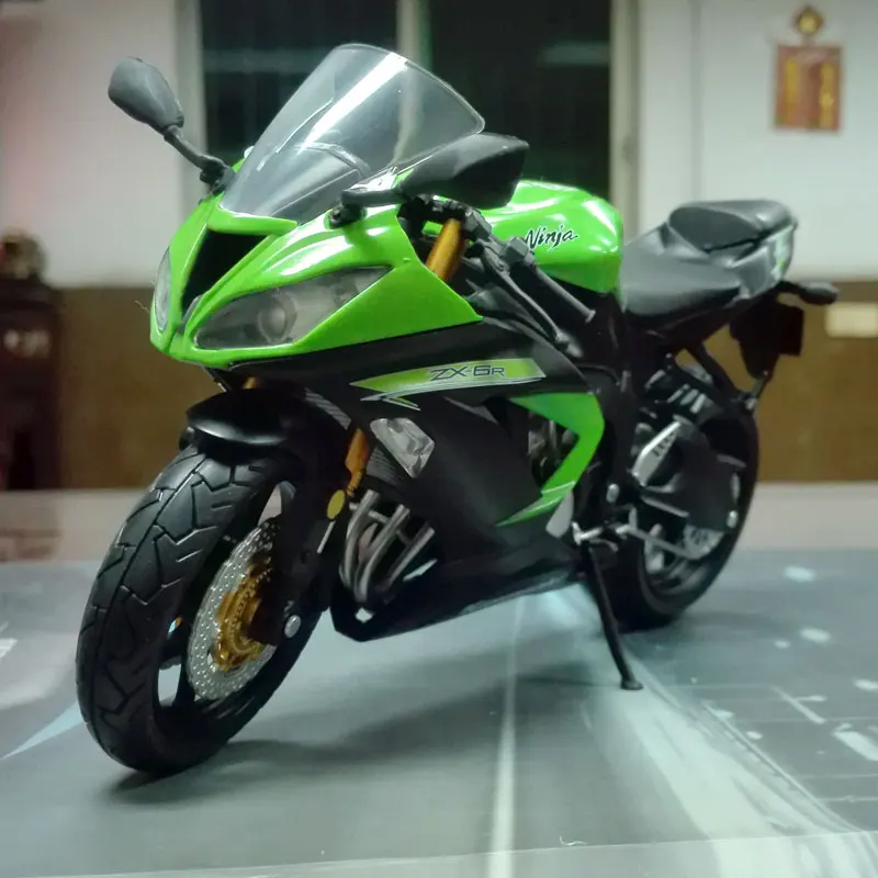 Абсолютно новая модель мотоцикла 1/12, КАВАСАКИ ниндзя, ZX-6R, литая под давлением, металлическая модель мотоцикла, игрушка без оригинальной коробки