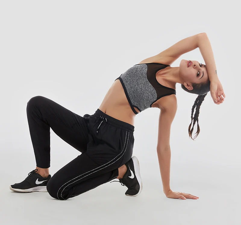 Lantech Для женщин Спортивный Бюстгальтер Бег ударопрочный Push Up Йога спортивной