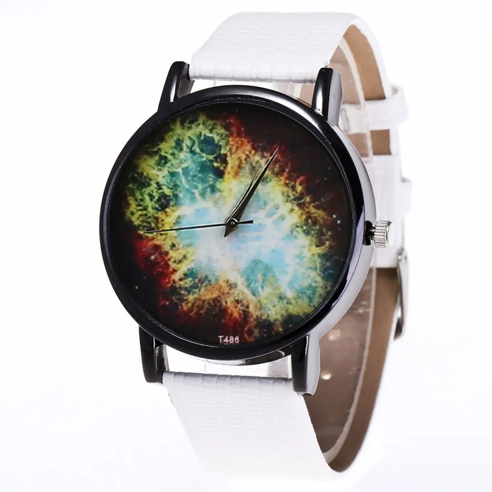 Кожа с Черная оболочка кварцевые часы Для мужчин и женщин WatchT488 | Наручные