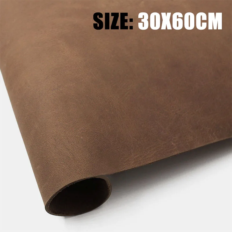 30x60cm Кожаная ткань diy ручной работы верхний слой воловья кожа воск растительного дубления кожа ткань вся кожа аксессуары для изготовления - Цвет: 30x60cm