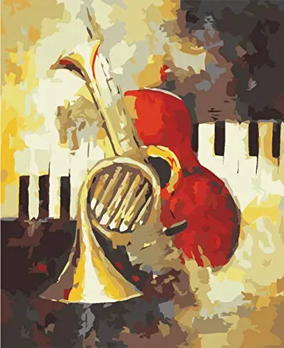 Paint by numbes краска по номерам музыкальный инструмент королева картина DIY холст масляная краска ing домашний декор для гостиной произведение искусства - Цвет: 6853