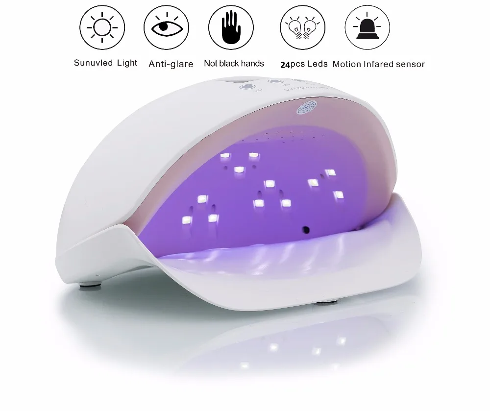 ENNKE Professional 50W LED UV Lamps for Nail Gel Polish Infrared Sensor Double Light Auto Timer Button Dryer Tool 100-240V | Красота и
