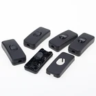 5 шт.лот вклвыкл Встроенный переключатель черная Встроенная настольная лампа Настольный светильник шнур переключатель кабеля 110-250 В