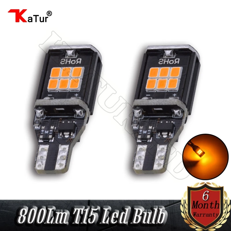 Светодиодная лампа T15 для заднего хода 2 шт. запасной светильник W16W 912 921 Led 2835 SMD чип