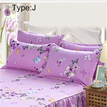 1 pillowcases J Высокое качество, новое шлифованное покрывало, королева, кровать, юбка, утолщенная простыня, односпальная, двойная, Пылезащитная, гофрированная - Цвет: 1 pillowcases J