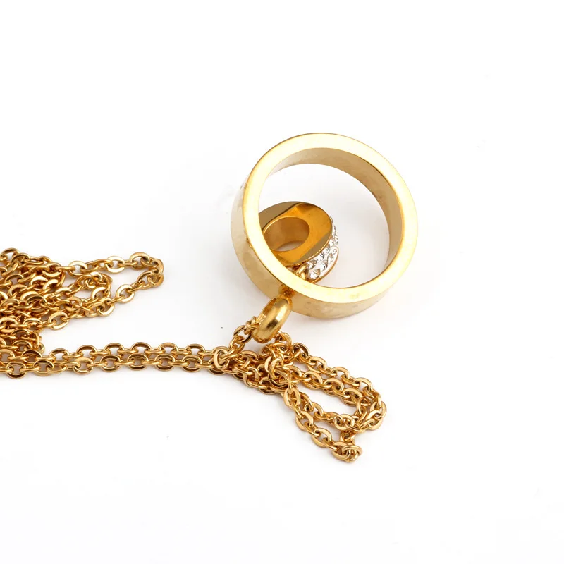 Винни Дизайн Нержавеющая сталь Круглый Двойной Круги Подвески проложили