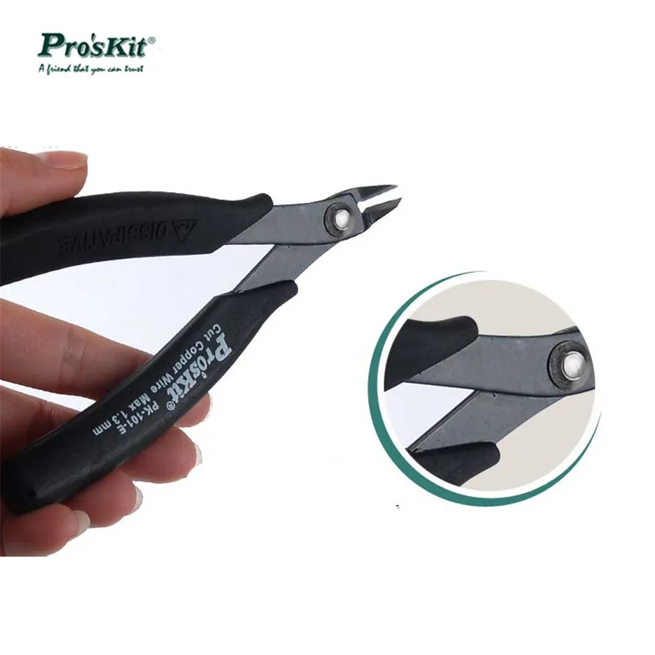 

1PK-101-E Anti-static Diagonal Pliers Electrical Wire Cable Cutting Inch Wire Cutter Cable Crimping Hand Tools Stripping Plier
