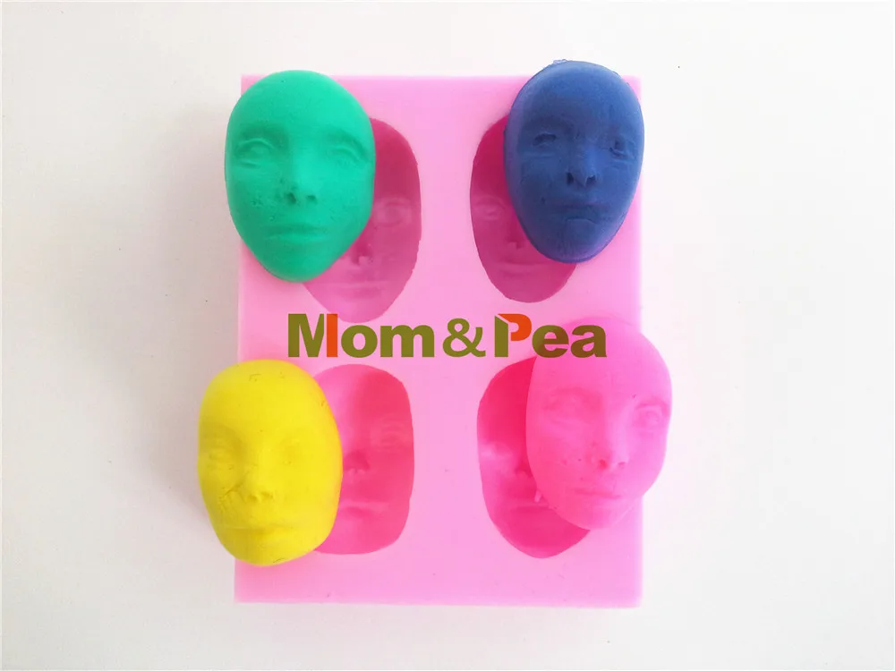 Mom & Pea 0362 Бесплатная доставка 4 лицевая силиконовая форма для мыла украшение торта
