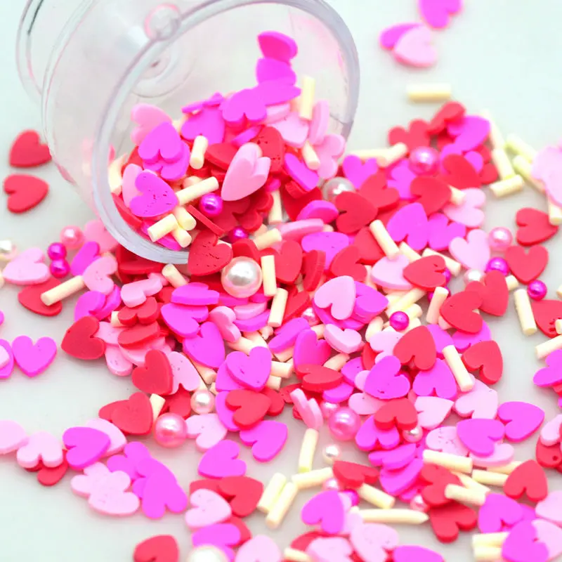 Мягкая глина 20 г блестящая красная розовая роза искусственная посыпка для