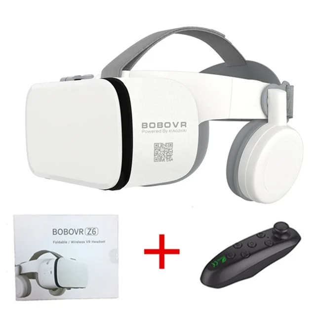 VR and Controller UZQi Bobovr Z6 Z4 Z5 шлем 3D очки виртуальной реальности Гарнитура для смартфона смартфон VR 3D BoBo картонные очки - Цвет: VR and Controller