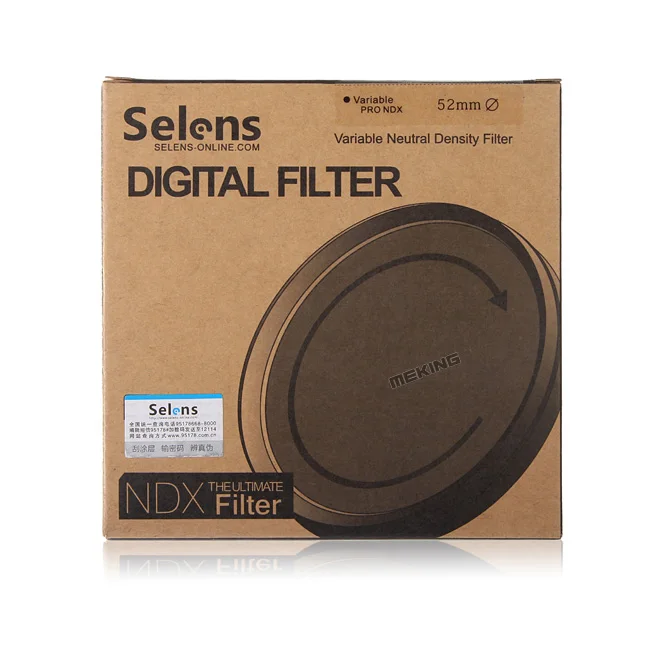 Selens переменный ND фильтр Регулируемый фейдер NDX ND2 до ND450 для объектива камеры Canon