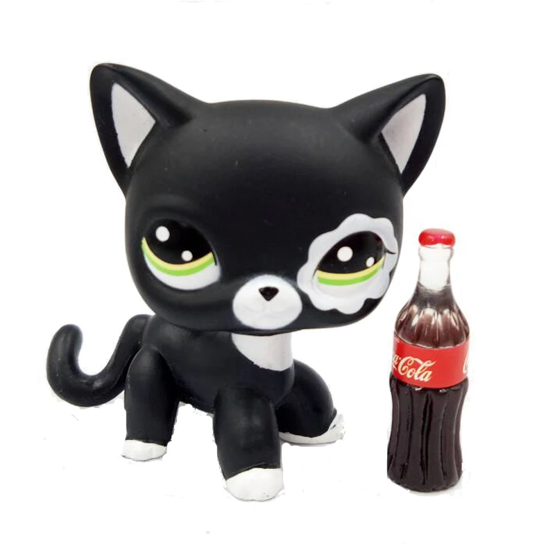 2249-PJ13 Аксессуары для литл пет шоп лпс игрушки#2249 lps pet shop toys standing редкие лпс стоячки mini pet shop short hair cat original black kitty with lovely accessories - Цвет: 2249-PJ13