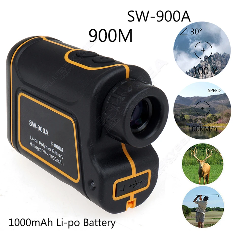 

SW-900A 1000M Laser Range Finder Scope Meter Speed Measurer Monocular Rangefinder 8x Distance For Outdoor Sports Monocular