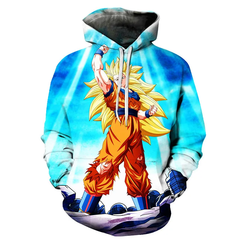 AFKH3423 Аниме Dragon Ball Z толстовки с капюшоном и карманами Goku 3D толстовки пуловеры для мужчин и женщин верхняя одежда с длинными рукавами новая Толстовка S-6XL - Цвет: AFKH3423