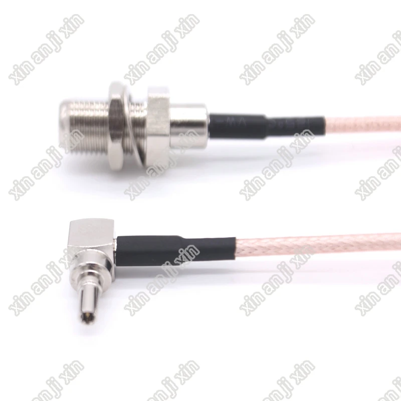 JX RF ОТРЕЗОК кабеля F К CRC9 разъем мама прямой угол обжима кабель RG316 Pigtail 15 см
