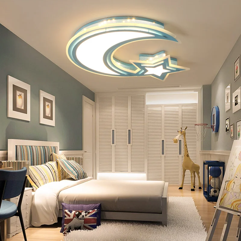 Современные потолочные лампы белого синего розового цветов для мальчиков и