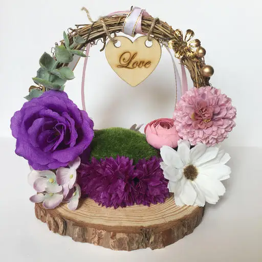 Ring bearer C 1 шт., креативное лесное гнездо для помолвки, помолвки, свадьбы, с именем, деревенский цветок, обручальные кольца, коробки, кольцо, подушка, цветок - Цвет: Ring bearer C