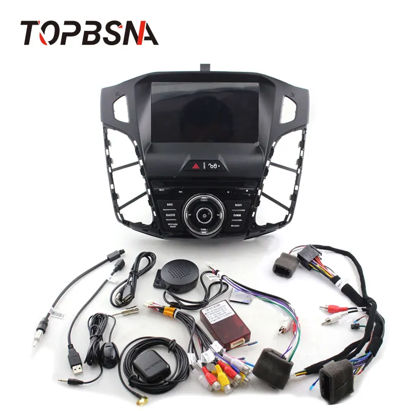 TOPBSNA Android 9,0 автомобильный dvd-плеер для Ford Focus 2012 2013 Мультимедиа gps Navi 1 Din автомобильный радиоприемник стерео wifi RDS Аудио