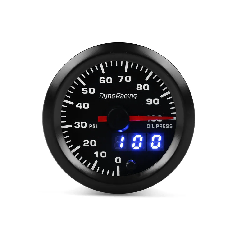 Манометр Dynoracing BX101500 измеритель давления масла 2 дюйма 52 мм 7 цветов Led диапазон