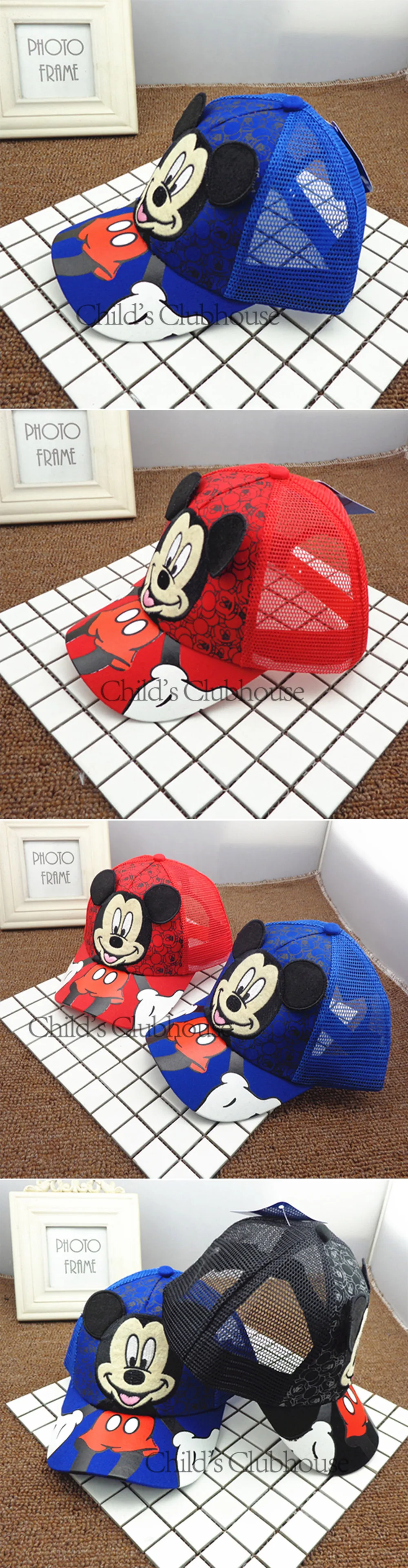 Disney лето с Микки Маусом Мышь Детская Одежда Аксессуары Малыш Кепки Микки Солнце Хип-хоп шляпа Для детей от 2 до 8 лет для мальчиков и девочек игрушка