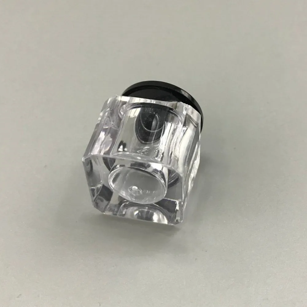 

100pcs 5g Square Cream Jar With Round Black Lid Lotion Mask Refillable Bottles Empty Cosmetic Packaging Cosmetic Jar Nail Powder