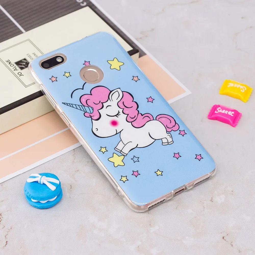 Силиконовый светящийся чехол для coque Huawei P9 Lite mini Y6 Pro 2017 SLA-L02 SLA-L22 P20 |