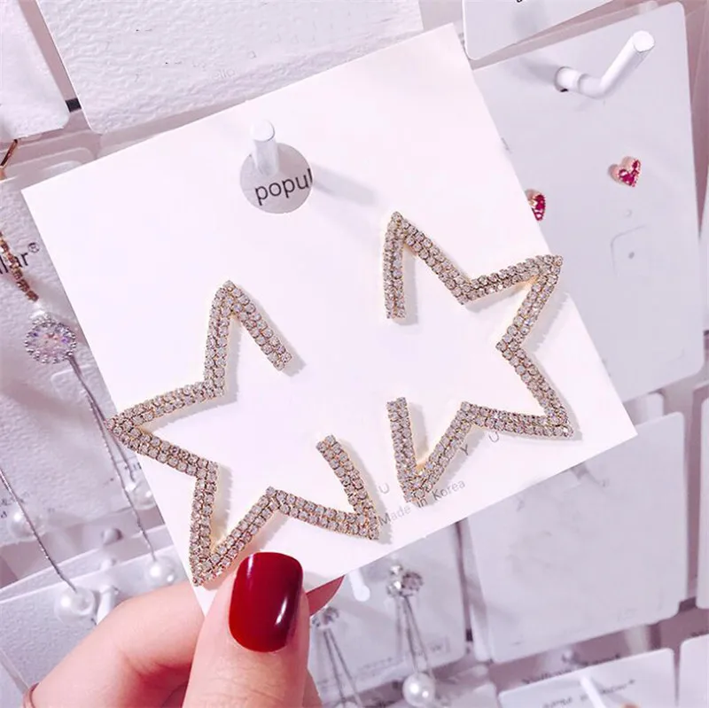 SexeMara 2019 новые модные серьги-гвоздики женские Bijoux Кристалл горный хрусталь