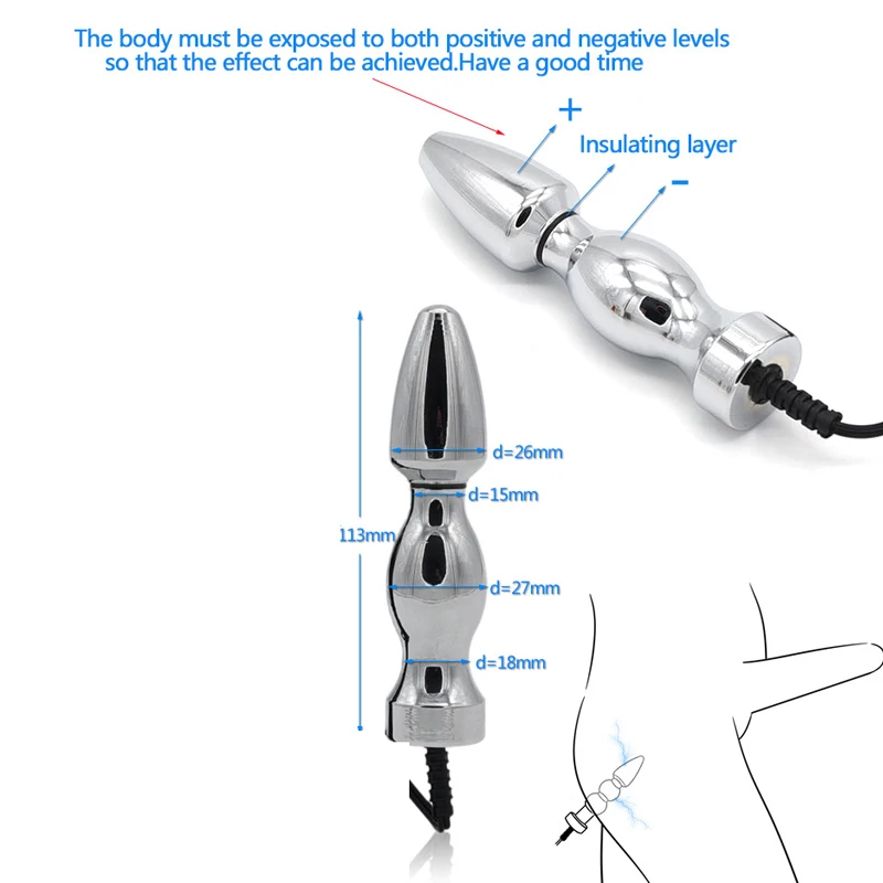 Набор электрошоков массажные прокладки для тела металлическая Анальная пробка