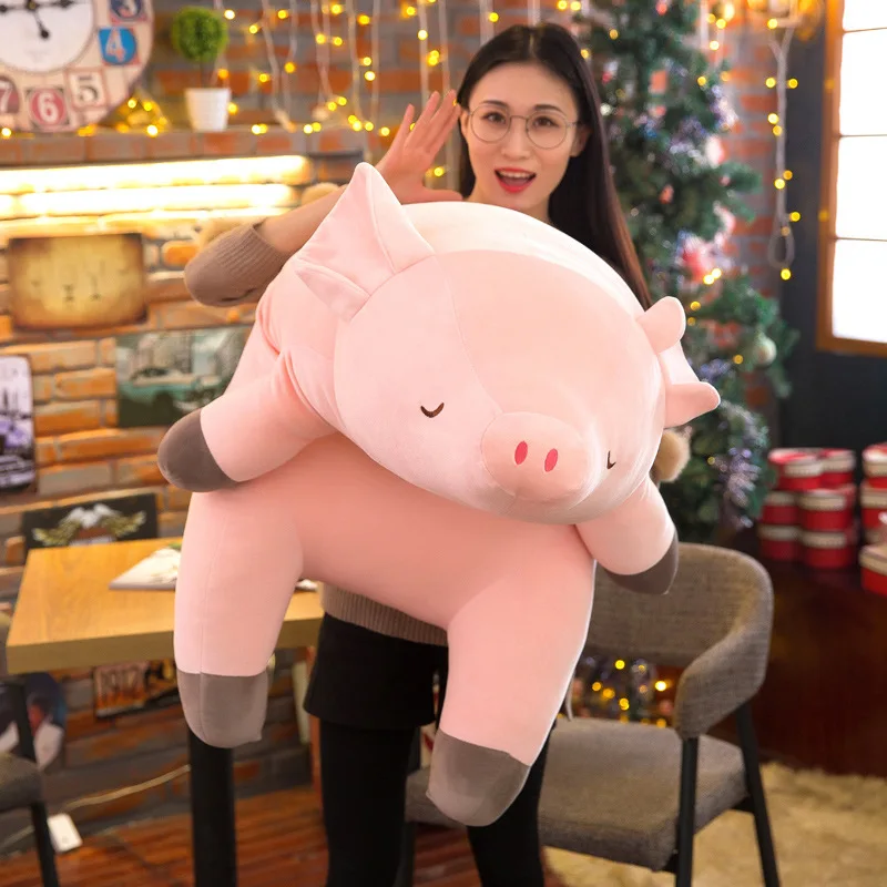 70 см плюшевые мягкие игрушки Kawaii животные розовый поросенок вниз хлопок Peluche Игрушки Дети Девочки большая подушка игрушки для детей рождественские подарки