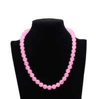 natural stone pink chalcedony red round beads8 10mm pick size for jewelry making necklace elegant gift female jewelry 18inch
