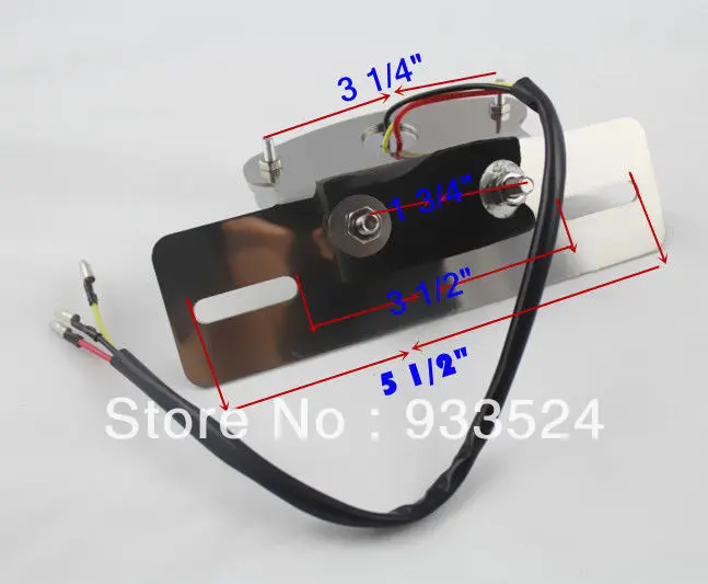 Хромовая мотоциклетная светодиодная Тормозная остановка для бега номерного