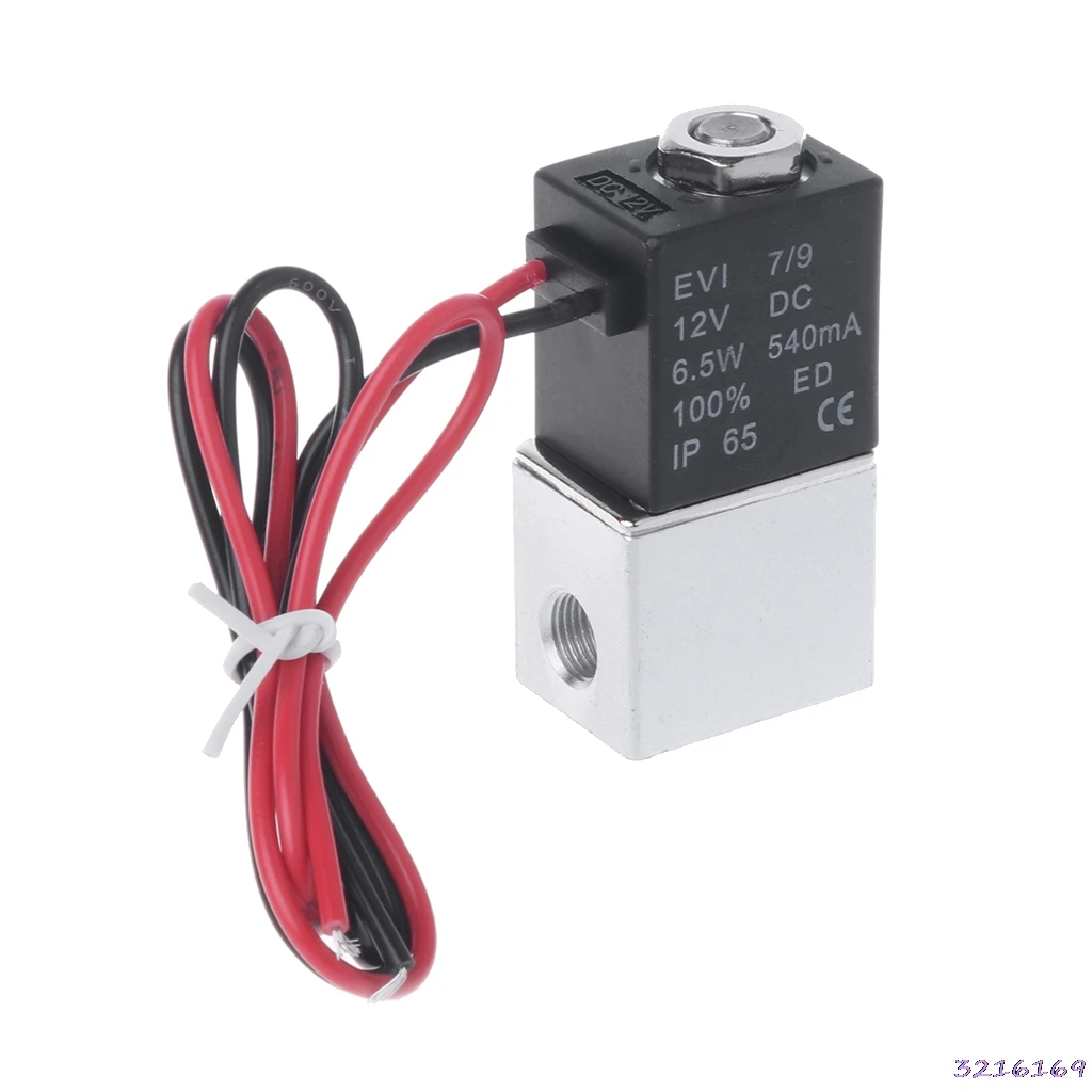 

Normally Closed Solenoid Valve 12V DC 1/8" w/Wire For Water Air Gas