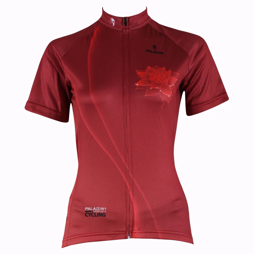 Женская велосипедная рубашка с коротким рукавом PALADIN &quotRed Lotus&quot|bike shirt|short sleeve cycling